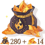294 Dragon Crystals (280 + 14 Bonus)